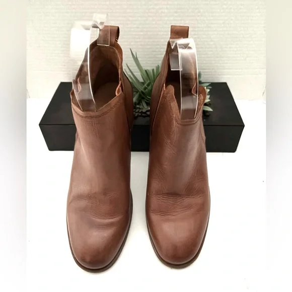 WOMENS KORKS KORK-EASE LEATHER ANKLE BOOTS COGNAC BROWN  SZ 9.5 - Picture 13 of 14